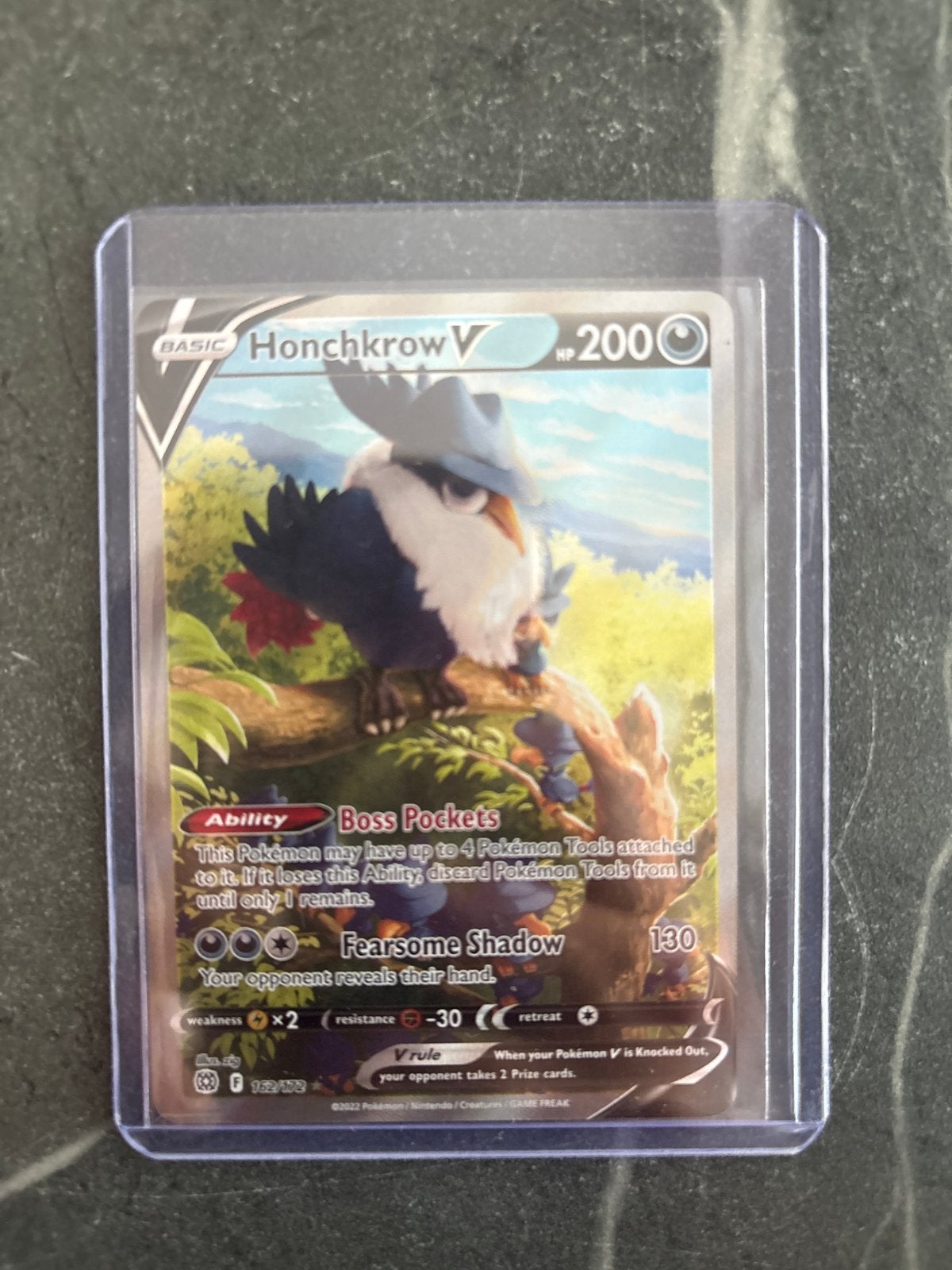 Honchkrow V Pokémon Kaart - Zo goed als nieuw, Ophalen, Zo goed als nieuw, Losse kaart