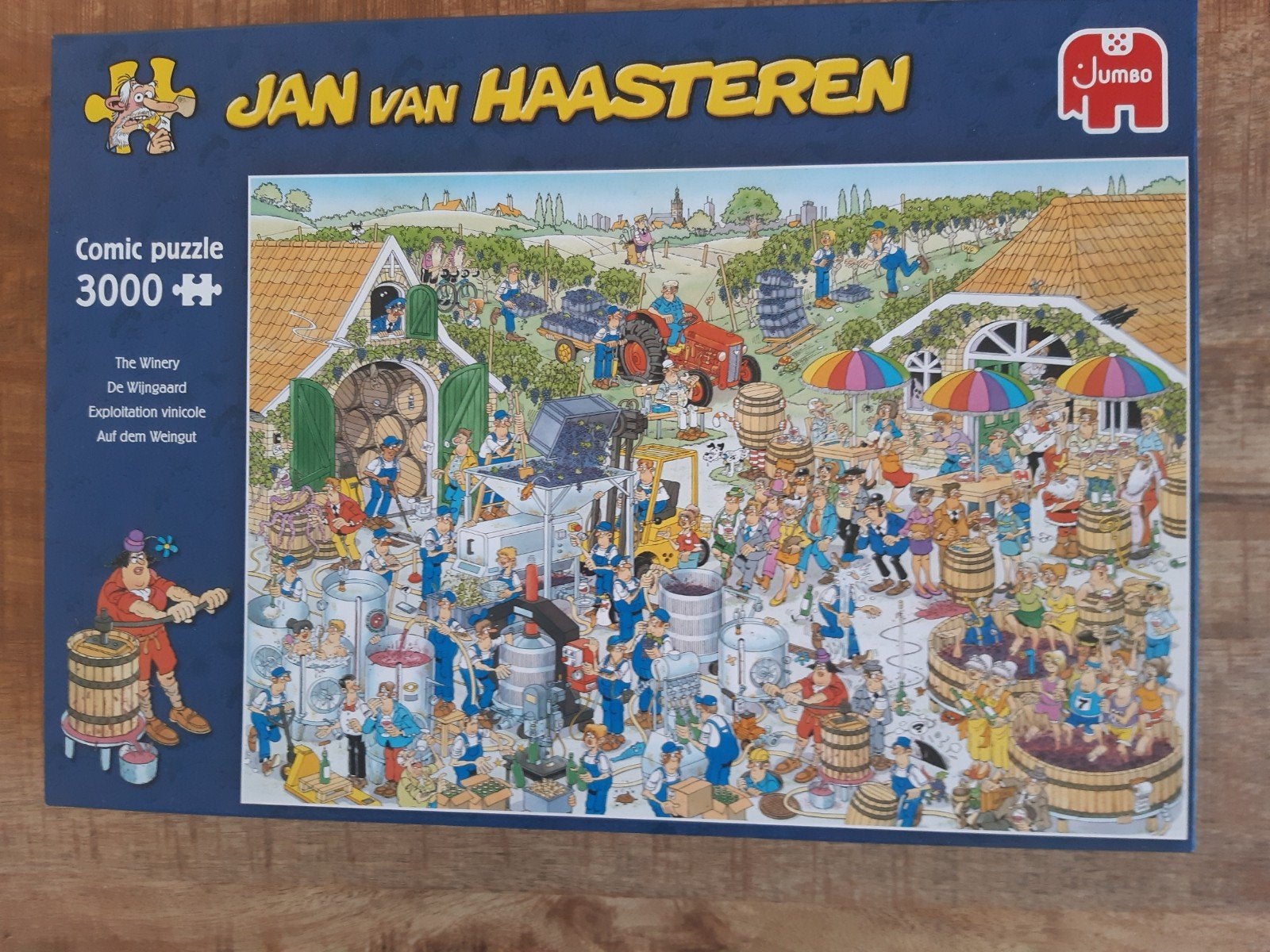 Jan van Haasteren puzzel 3000 stukjes De Wijngaard, Ophalen of Verzenden, Meer dan 1500 stukjes, Zo goed als nieuw