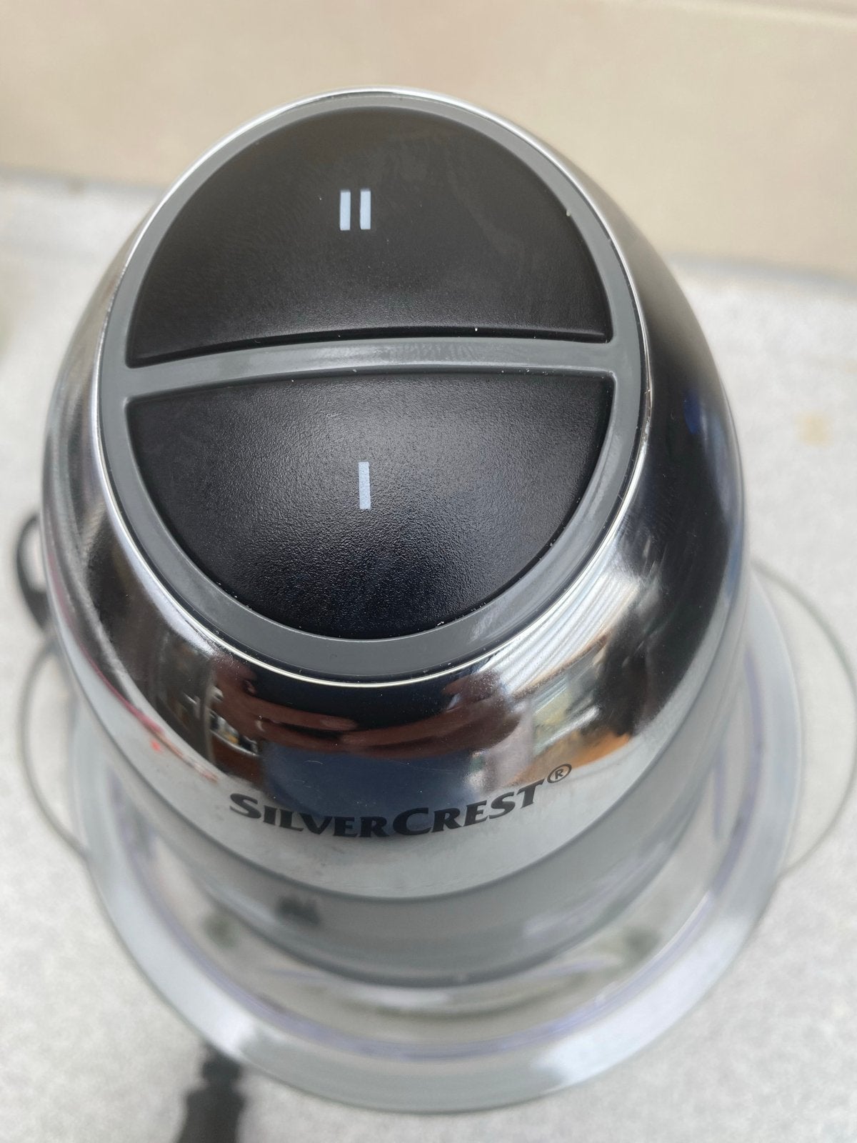 SilverCrest hakmolen met glazen kom is nieuw, Gebruikt, 2 snelheden, Ophalen of Verzenden, Vaatwasserbestendig