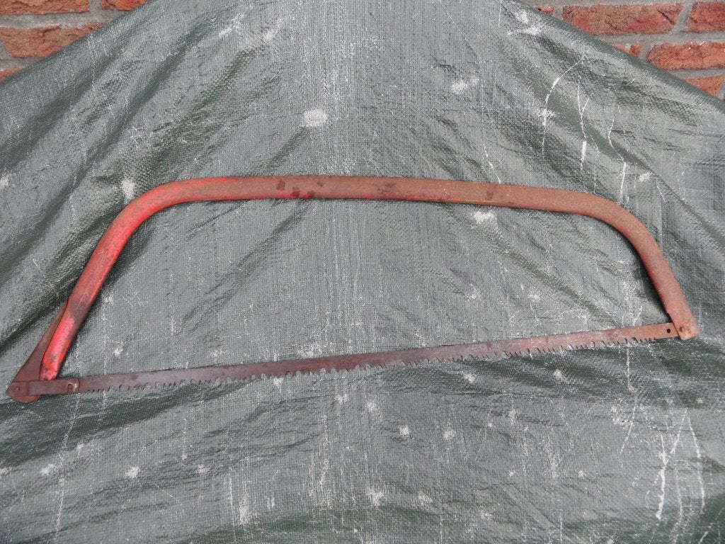 oude beugelzaag / boomzaag inclusief zaagblad 90 cm, Ophalen of Verzenden