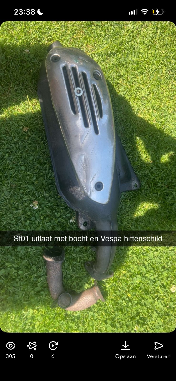 Sf01 uitlaat 125/180cc, Ophalen of Verzenden, Zo goed als nieuw, Uitlaat, Piaggio