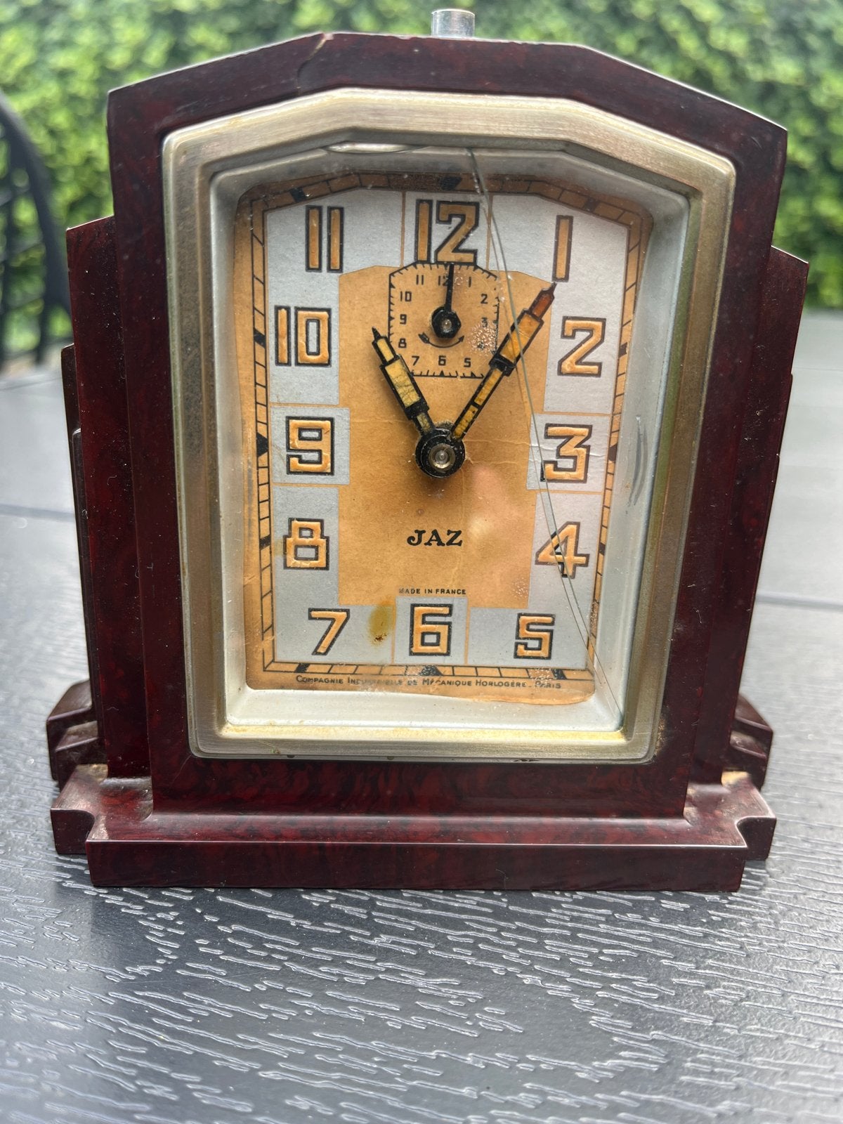 Vintage JAZ Art Deco Bakelieten Wekker - Made in France, Antiek en Kunst, Ophalen of Verzenden