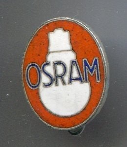 OSRAM rood email op zilverkleurig lampen broche ( L_142), Verzenden, Nieuw, Transport, Speldje of Pin