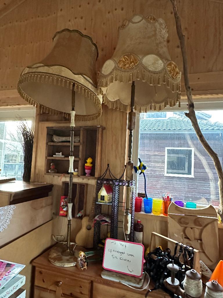 Diverse vintage lampen, te gebruiken., Ophalen, Gebruikt, Overige materialen, Marmer jaren 70