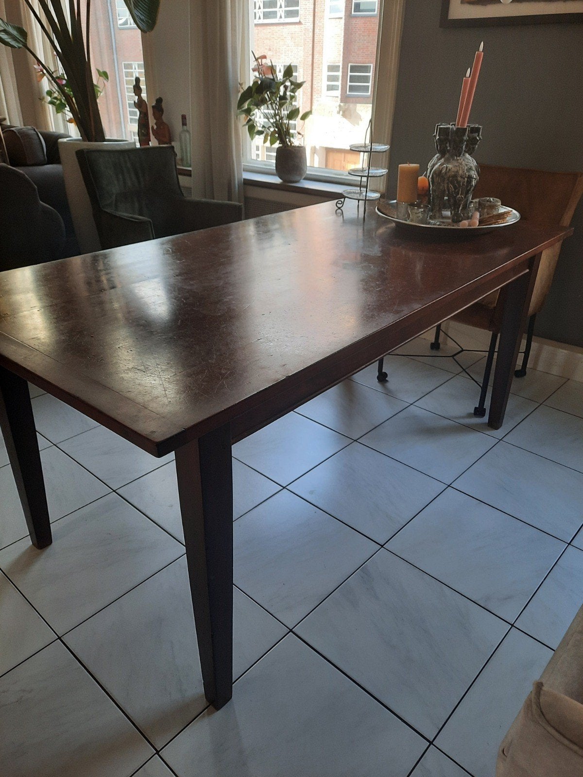 Elegante eettafel van 180x90x80 cm met lade, Huis en Inrichting, Ophalen, Gebruikt, Klassiek, 50 tot 100 cm