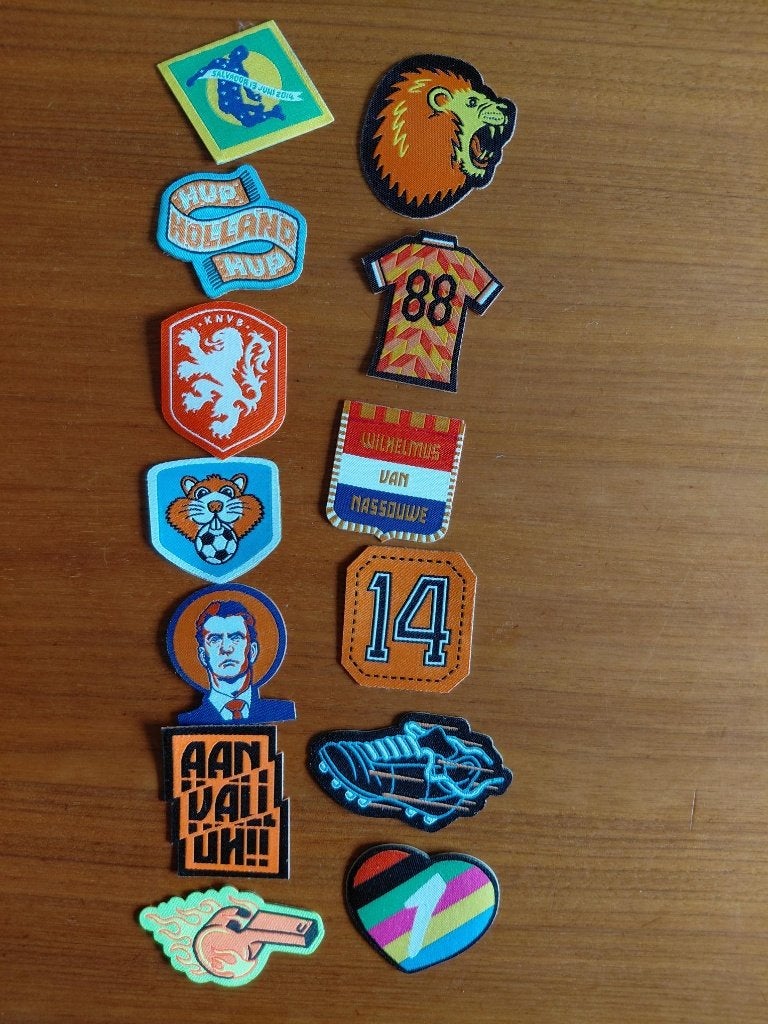 WK Oranje patches., Verzamelen, Ophalen of Verzenden, Nieuw, Overige binnenlandse clubs, Poster, Plaatje of Sticker