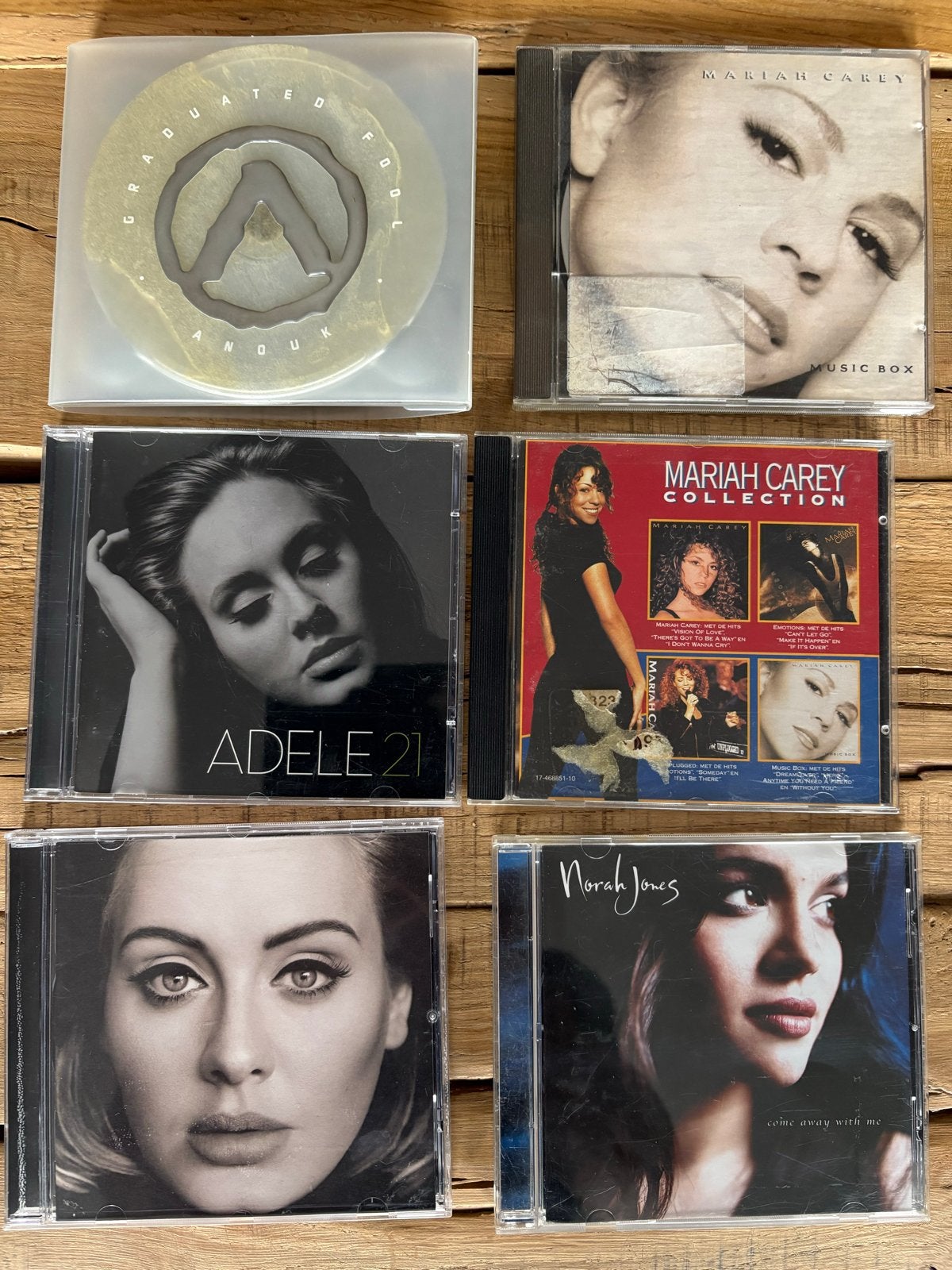 CD's: Anouk, Adele, Mariah Carey, Norah Jones - Pop/Rock, Cd's en Dvd's, Ophalen, Gebruikt, Pop, Inclusief doosje