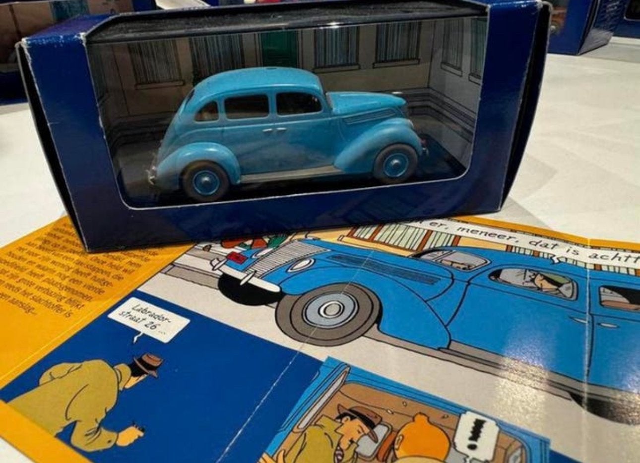 Kuifje auto 1:43 de ford v8 taxi uit 7 kristallen bollen, Ophalen of Verzenden, Kuifje, Zo goed als nieuw, Beeldje of Figuurtje