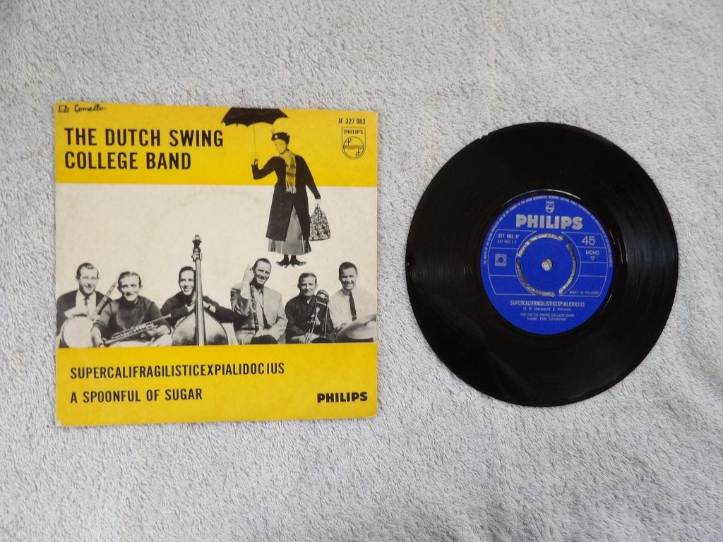DSCB - supercalifragilisticexpialidocius ( Mary Poppins ), Gebruikt, 7 inch, Ophalen of Verzenden, Beschermende buitenhoes