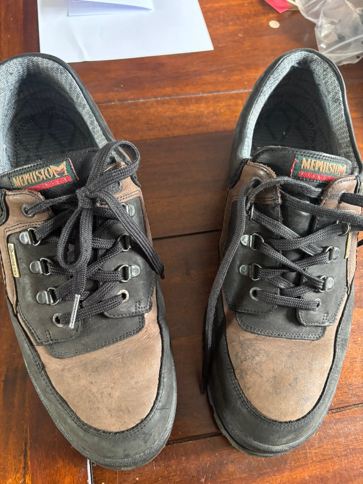 MEMPHISTO  GORE-TEX SCHOENEN MT 11 SUPERSTAAT BRUIN (foto’s, Bruin, Sportschoenen, Ophalen of Verzenden, Zo goed als nieuw
