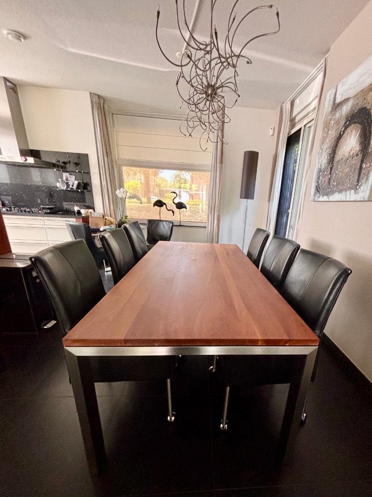 Vergadertafel met 6 leren stoelen, Vergader- of Presentatieruimte, Ophalen, Tafel