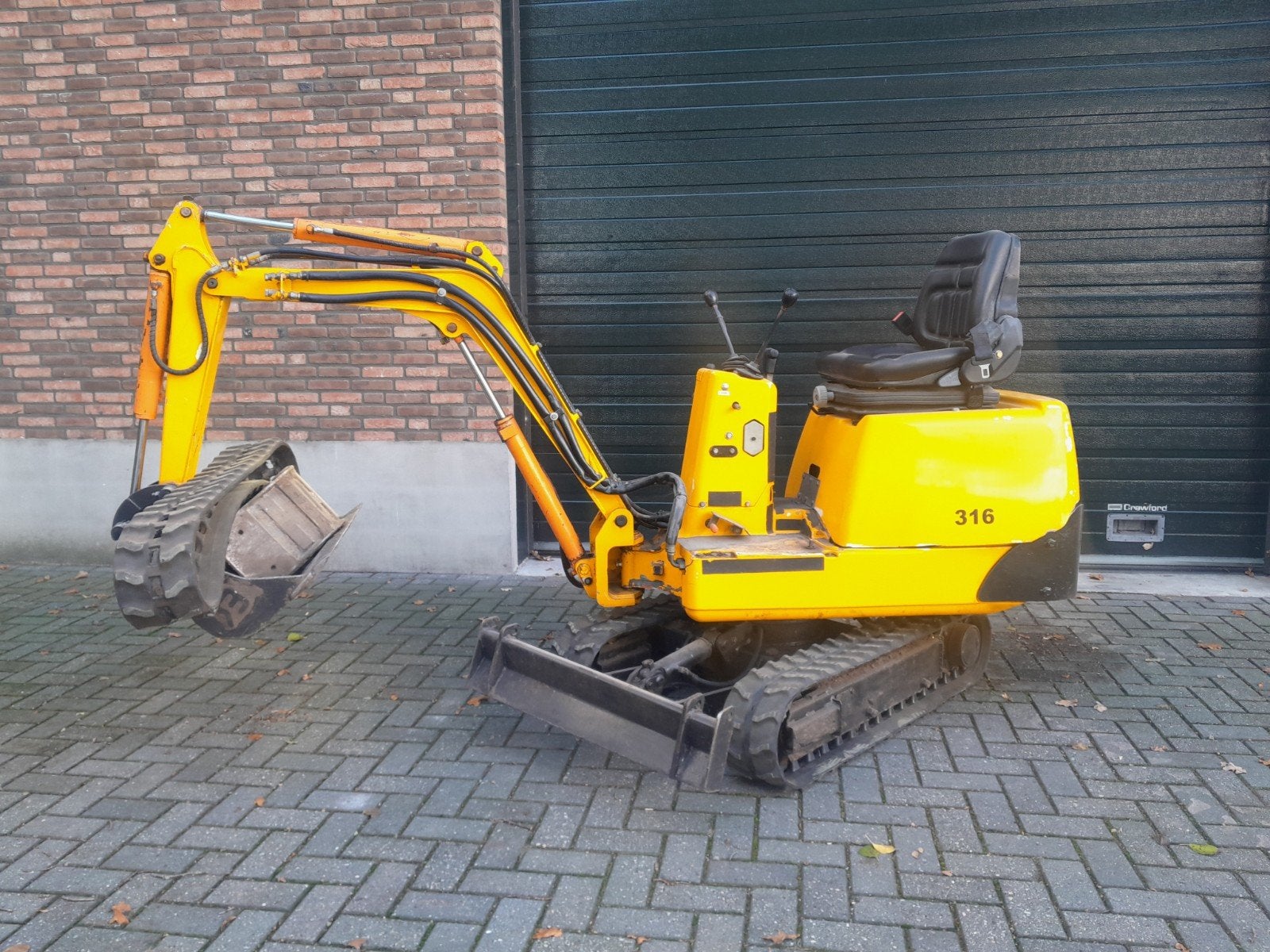 minigraver graafmachine kraan 800 kg marge bobcat, Ophalen, Graafmachine