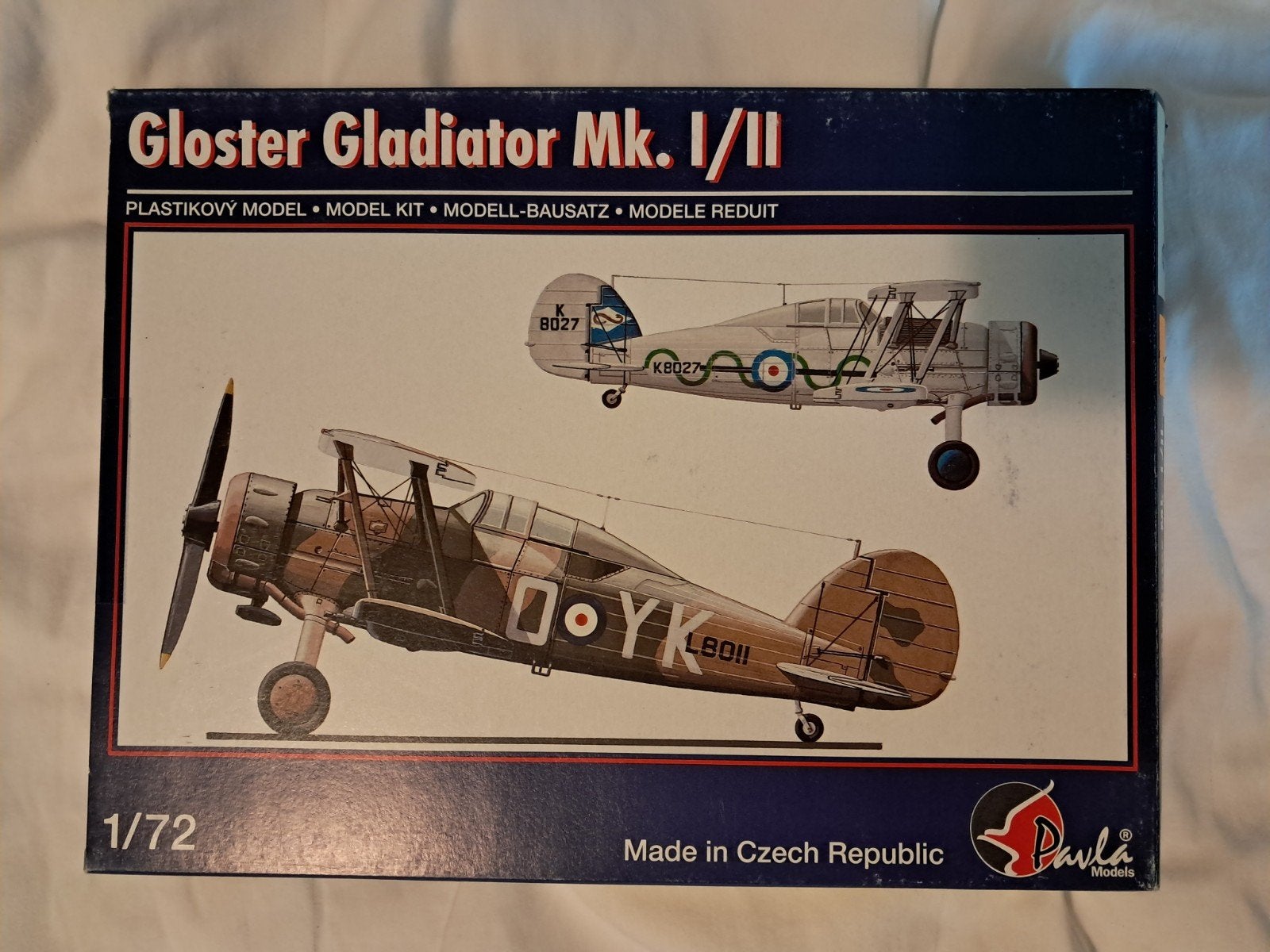 Pavla 1/72 Gloster Gladiator MkI/II., Overige merken, 1:72 tot 1:144, Ophalen of Verzenden, Zo goed als nieuw