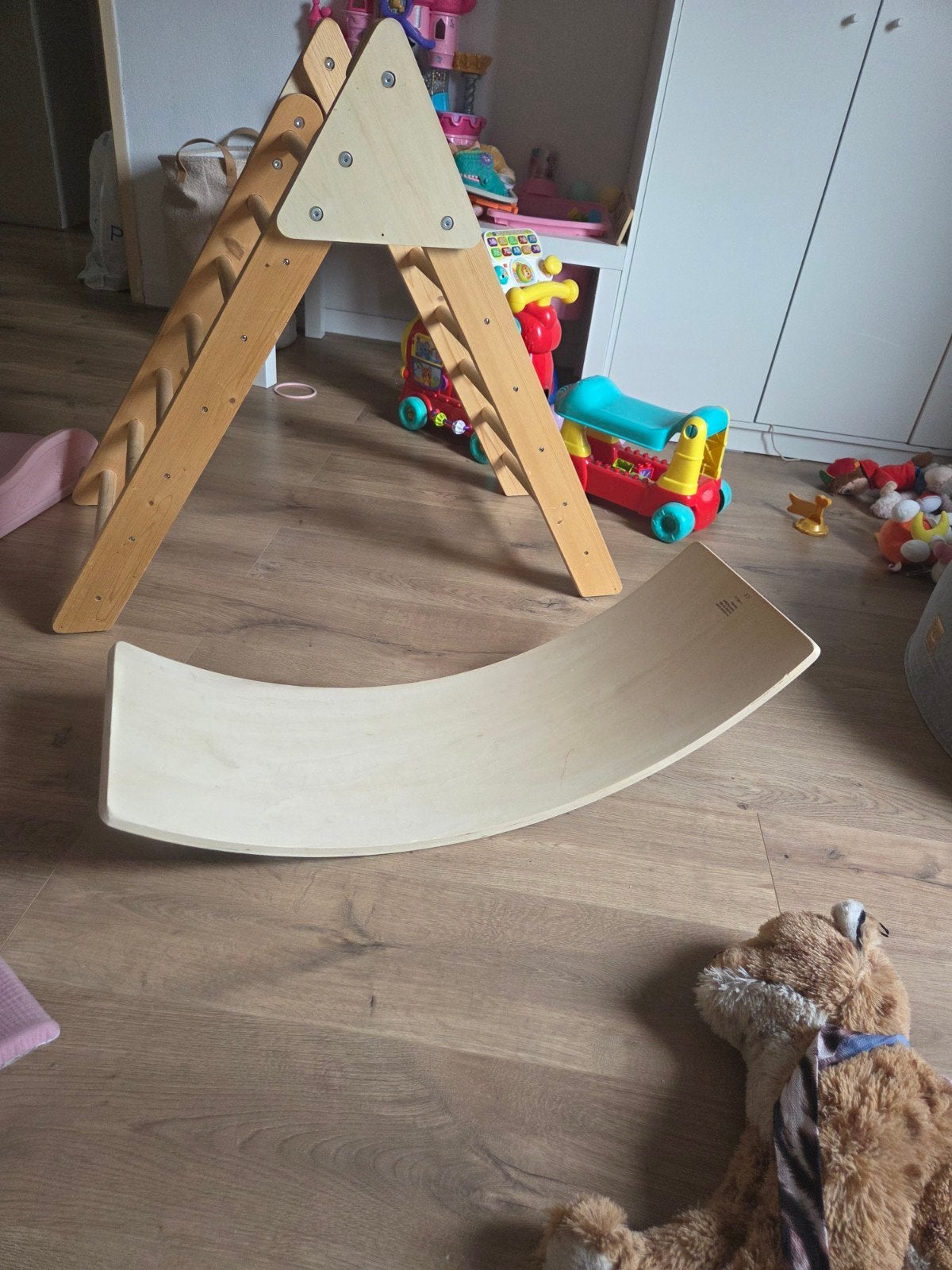 Houten klimrek met plank voor kinderen, Kinderen en Baby's, Ophalen, Gebruikt, Klimwand