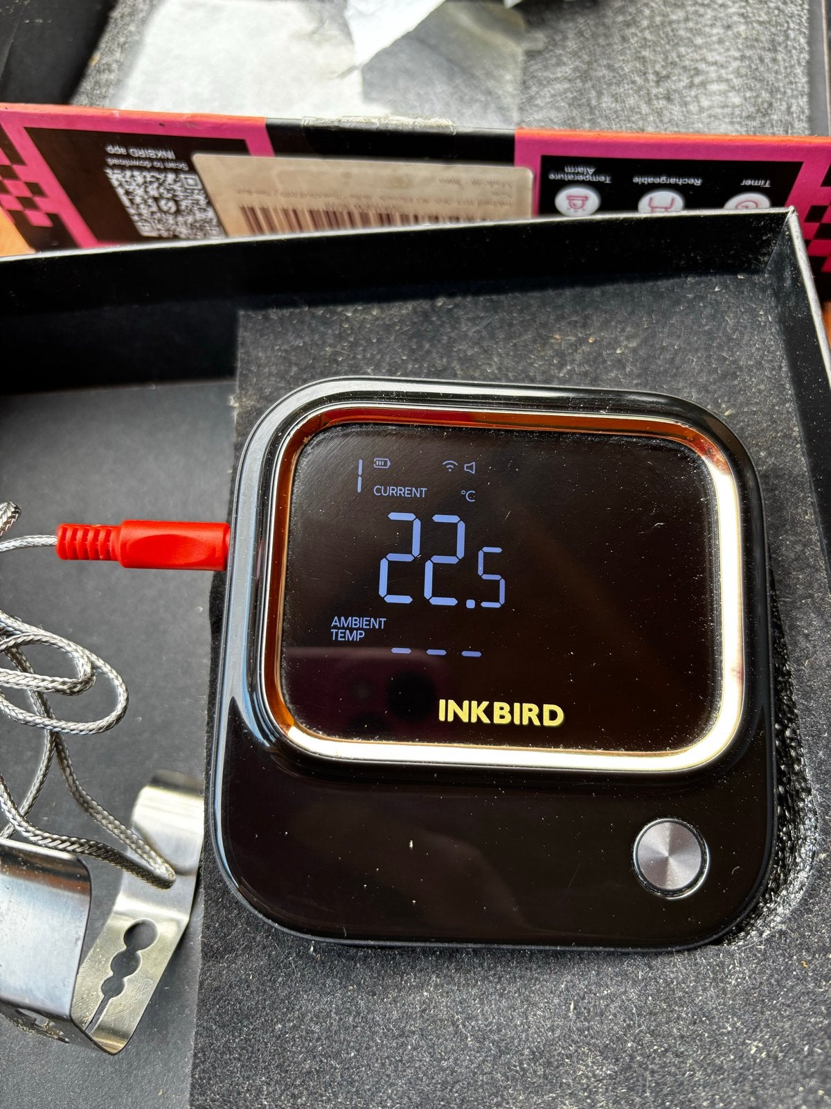 Inkbird IBT-26S 5G BT/WiFi Thermometer met 5 sondes - ZGAN, Ophalen of Verzenden, Zo goed als nieuw