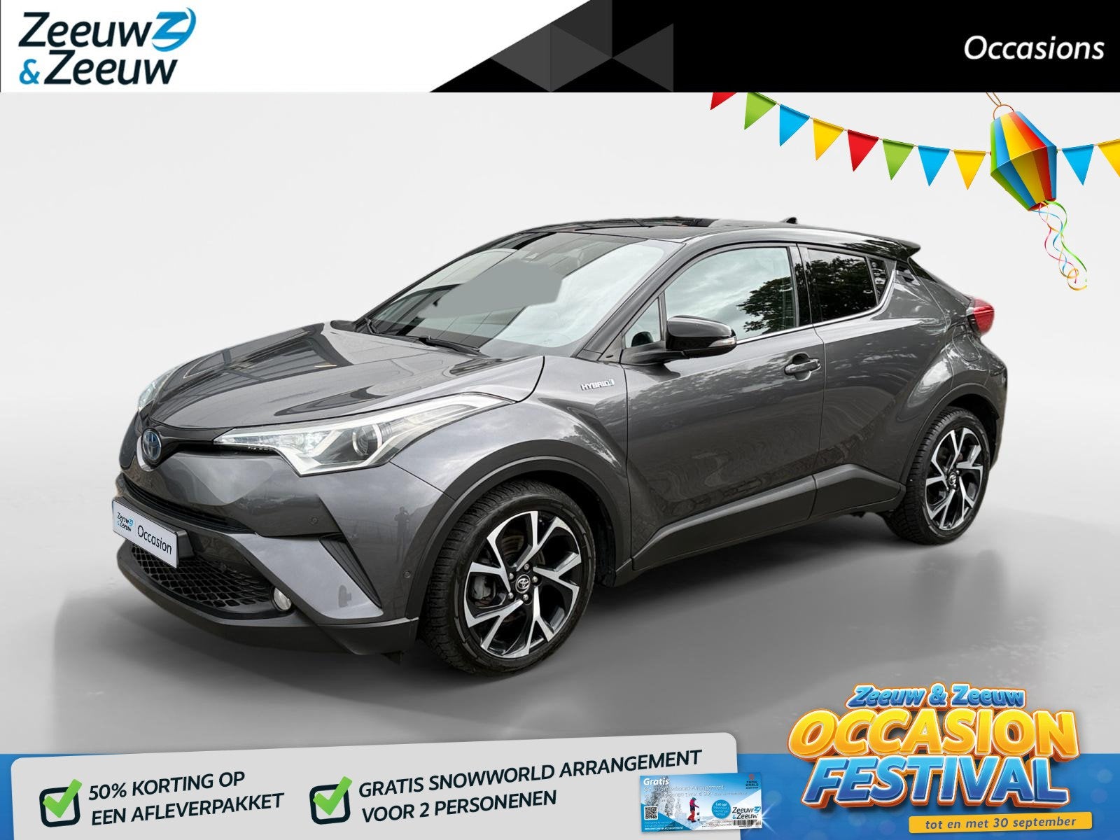 Toyota C-HR 1.8 Hybrid Bi-Tone LM VELGEN | LEDER BEKLEDING |, Auto's, Euro 6, 4 cilinders, Stoelverwarming, 122 pk