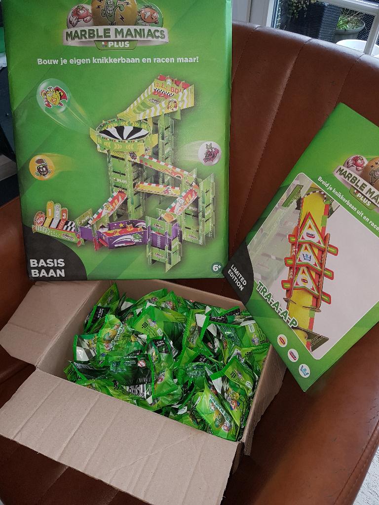 Marble Maniacs knikkerbaan en toebehoren, Ophalen of Verzenden, Zo goed als nieuw, Bouwen