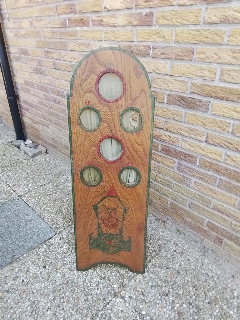 Antiek houten ballen spel 1920 inclusief ballen, Ophalen