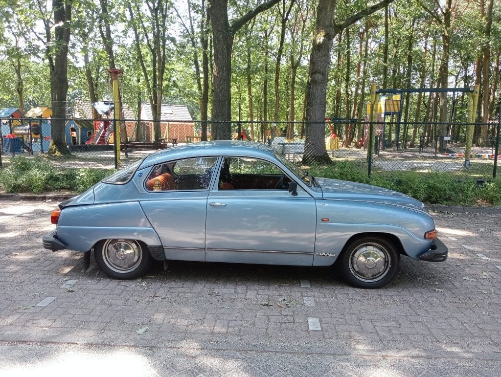 Saab 1977 Blauw, Auto's, Saab, 65 pk, 4 cilinders, Blauw, Leder en Stof