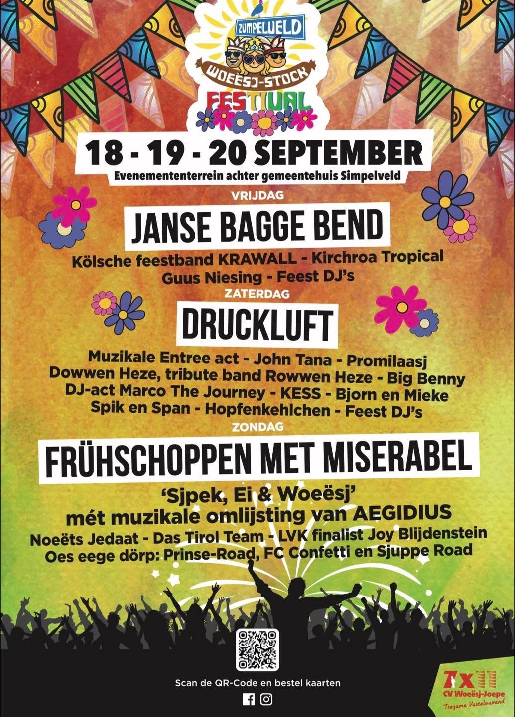 2 zaterdag kaartjes Woeësj-stock festival, Twee personen