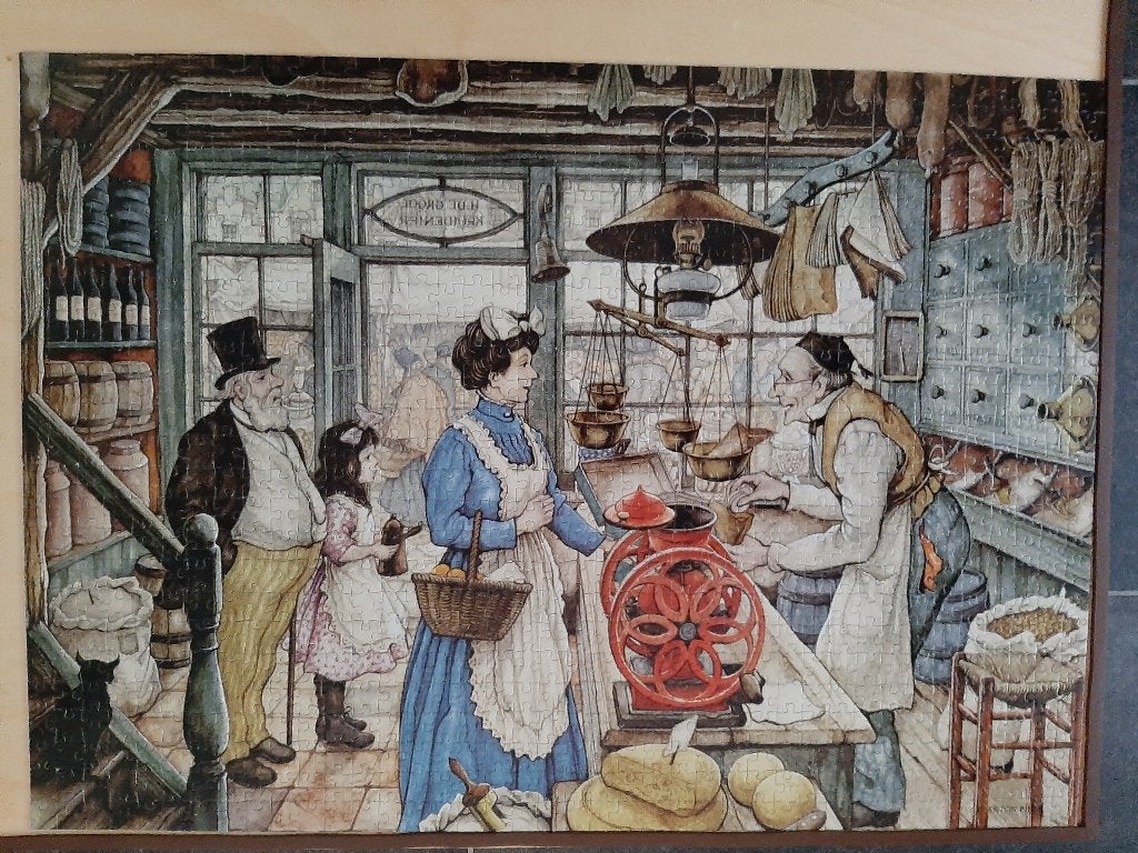 Puzzel Anton Pieck, de kruidenier,  1000 st., Ophalen, 500 t/m 1500 stukjes, Gebruikt