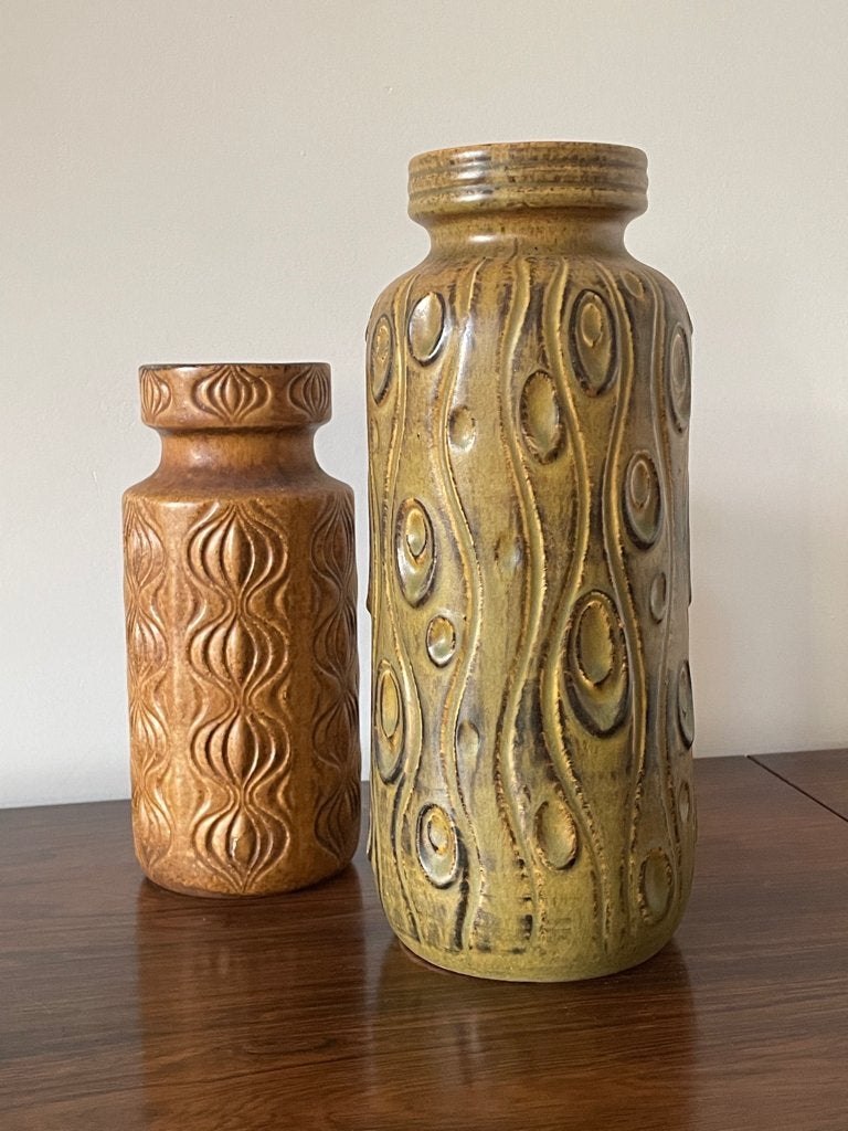 Jaren '70 Midcentury Vintage West-Duitse Scheurich vazen, Ophalen of Verzenden