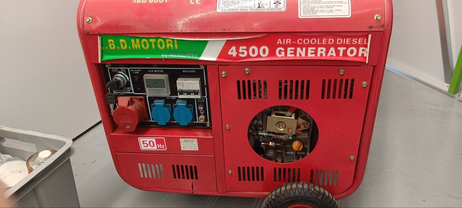 B.D. Motori 4500 Diesel Generator - 50 Hz, Gebruikt, Elektrisch startend, Dieselolie, Ophalen of Verzenden