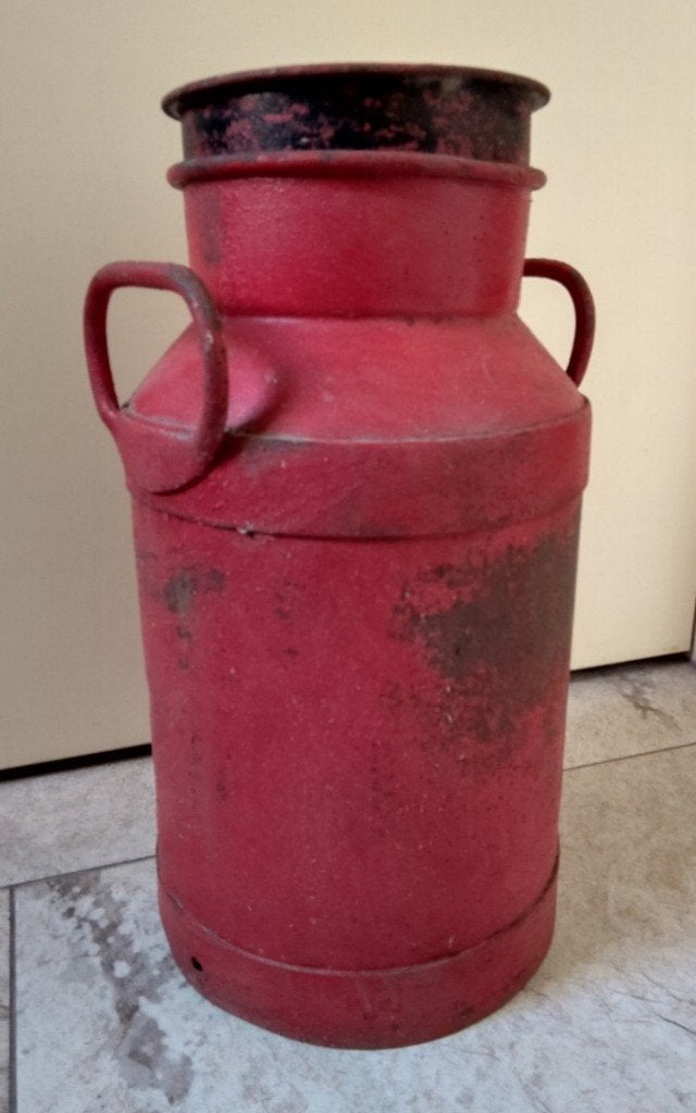 Vintage Metalen Melkbus met Deksel, Gebruikt, Ophalen of Verzenden, Landelijk, Metaal