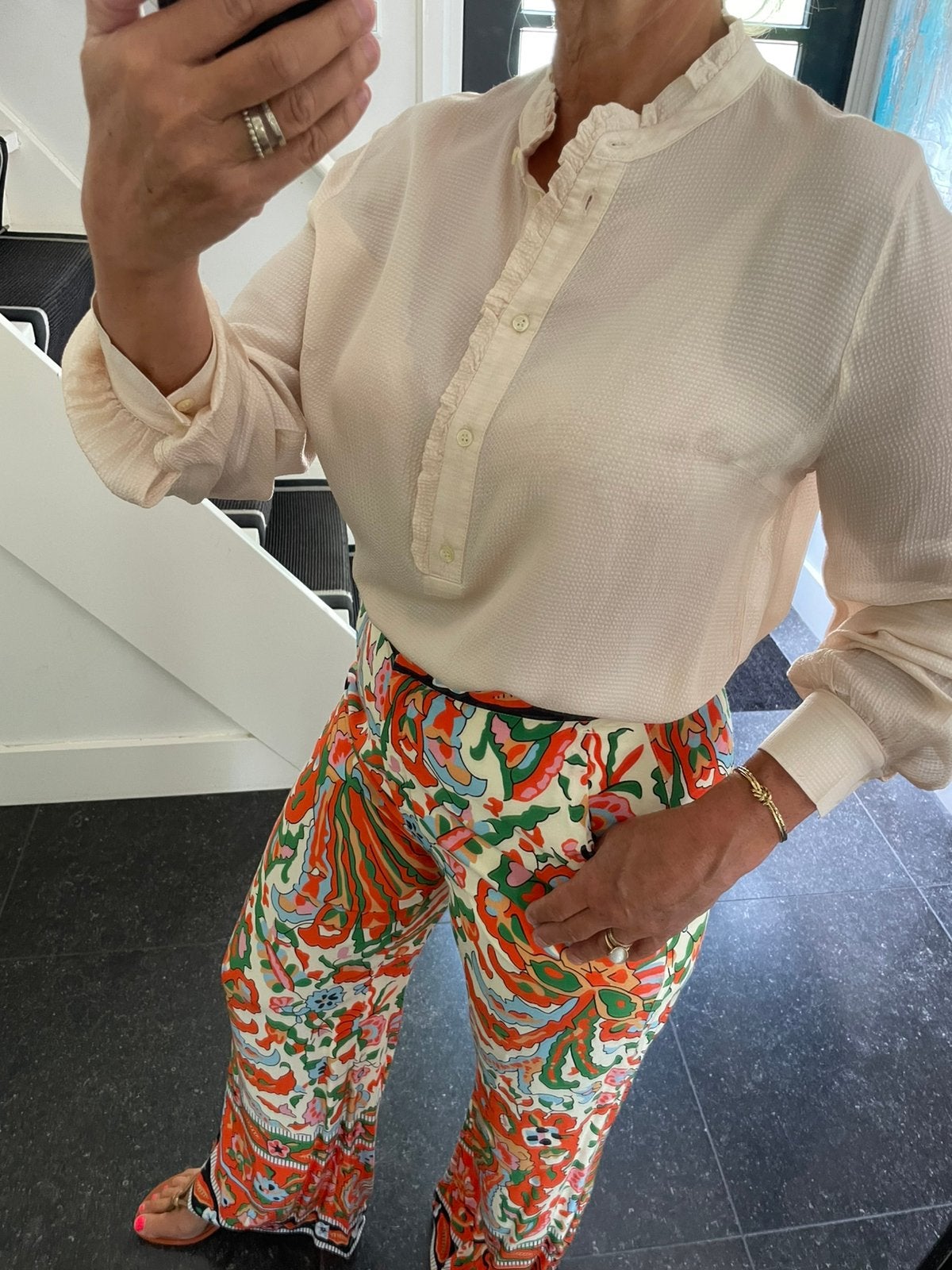 SET, prachtige en aparte poeder-roze blouse, S/M/L, Ophalen of Verzenden, Nieuw, Maat 38/40 (M), Roze