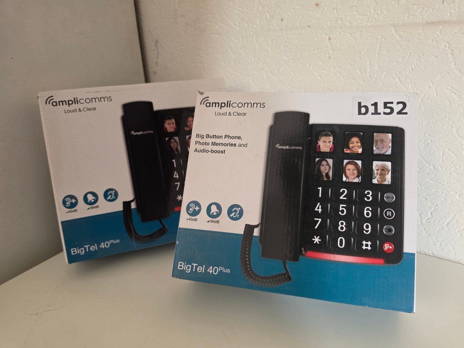 Amplicomms BigTel 40Plus - Telefoon met grote knoppen, Telecommunicatie, Ophalen of Verzenden, Nieuw, 2 handsets
