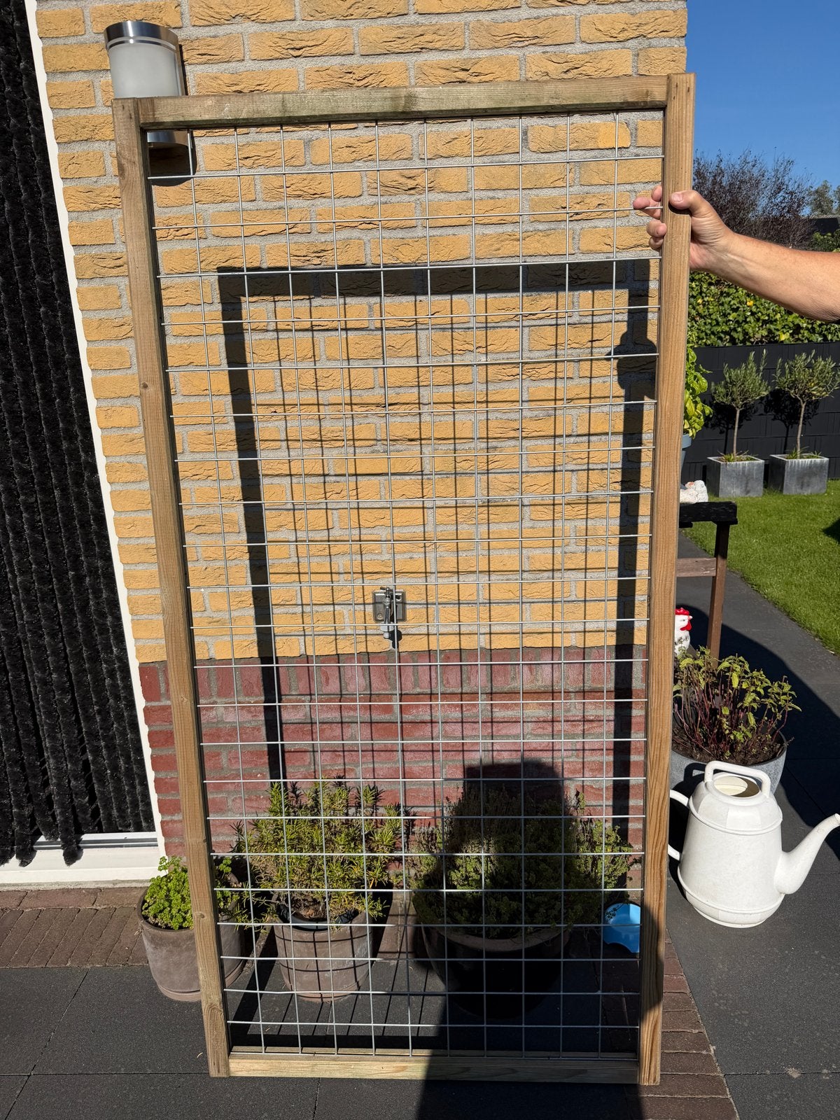 2x Houten klimrek voor klimplanten  90x180 cm, Ophalen, Gebruikt, Hout, Tuinhek