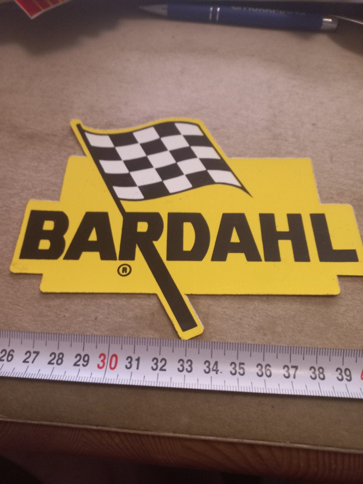 Vintage Bardahl Sticker - Racevlag Design, Ophalen of Verzenden