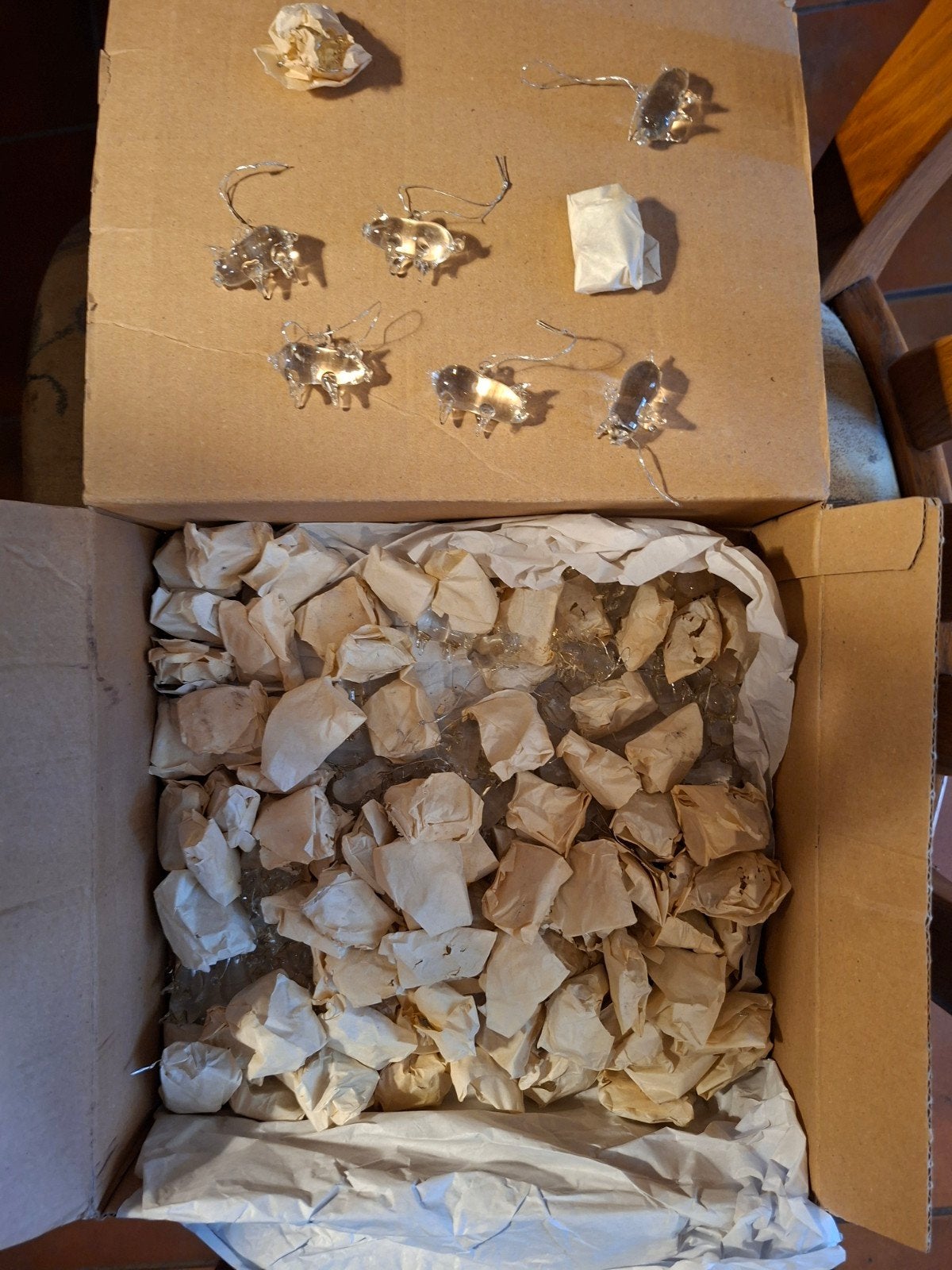 Vintage Glazen Geluksvarkentjes - ca. 120 stuks, Ophalen of Verzenden