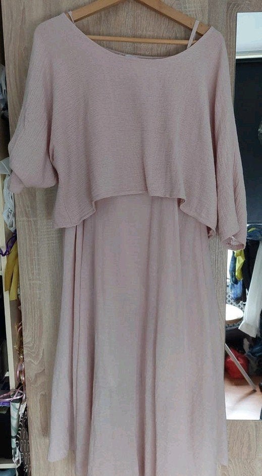 nieuwe Roze jurk met overslag top - C. Valentyne, Maat 38/40 (M), C. Valentyne, Nieuw, Ophalen of Verzenden