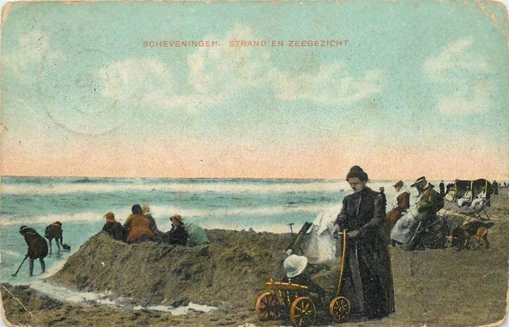 381-083-037 Scheveningen Strand en Zeegezicht, Verzenden, Voor 1920, Zuid-Holland