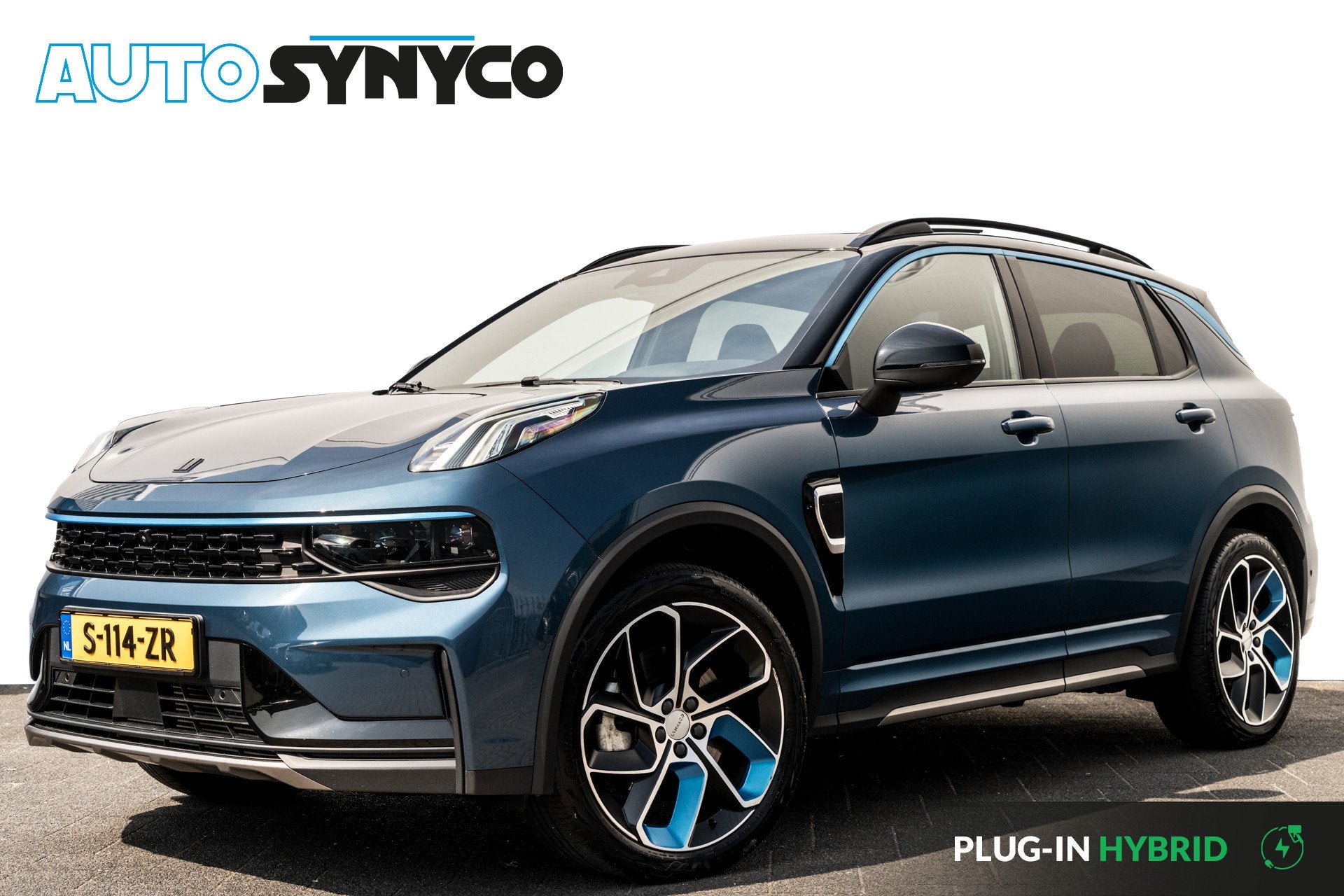 Lynk & Co 01 1.5 Plug-in Hybrid 262 Pk I Zwarte Hemel I Pano, Auto's, 12 maanden, Stof, Blauw, 120 €/maand