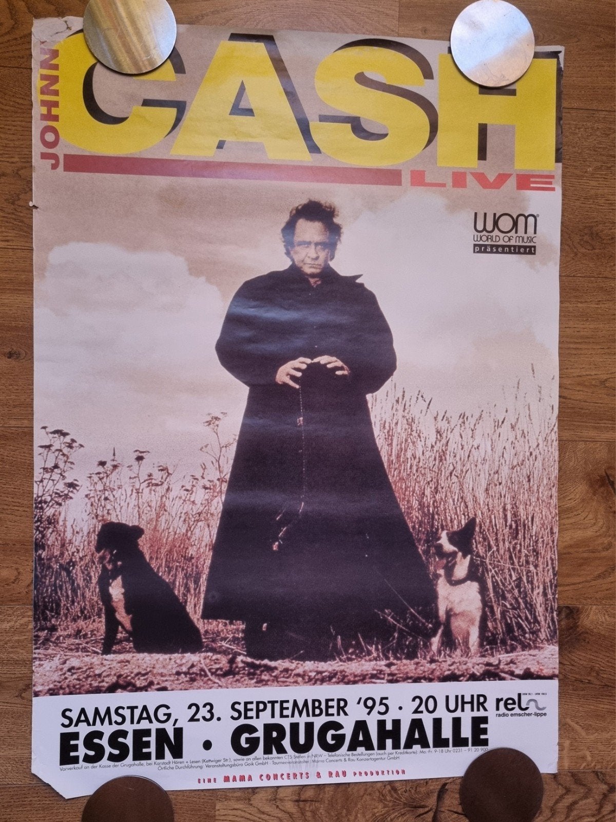 Johnny Cash originele concert poster, Ophalen of Verzenden, Zo goed als nieuw, Poster, Artwork of Schilderij