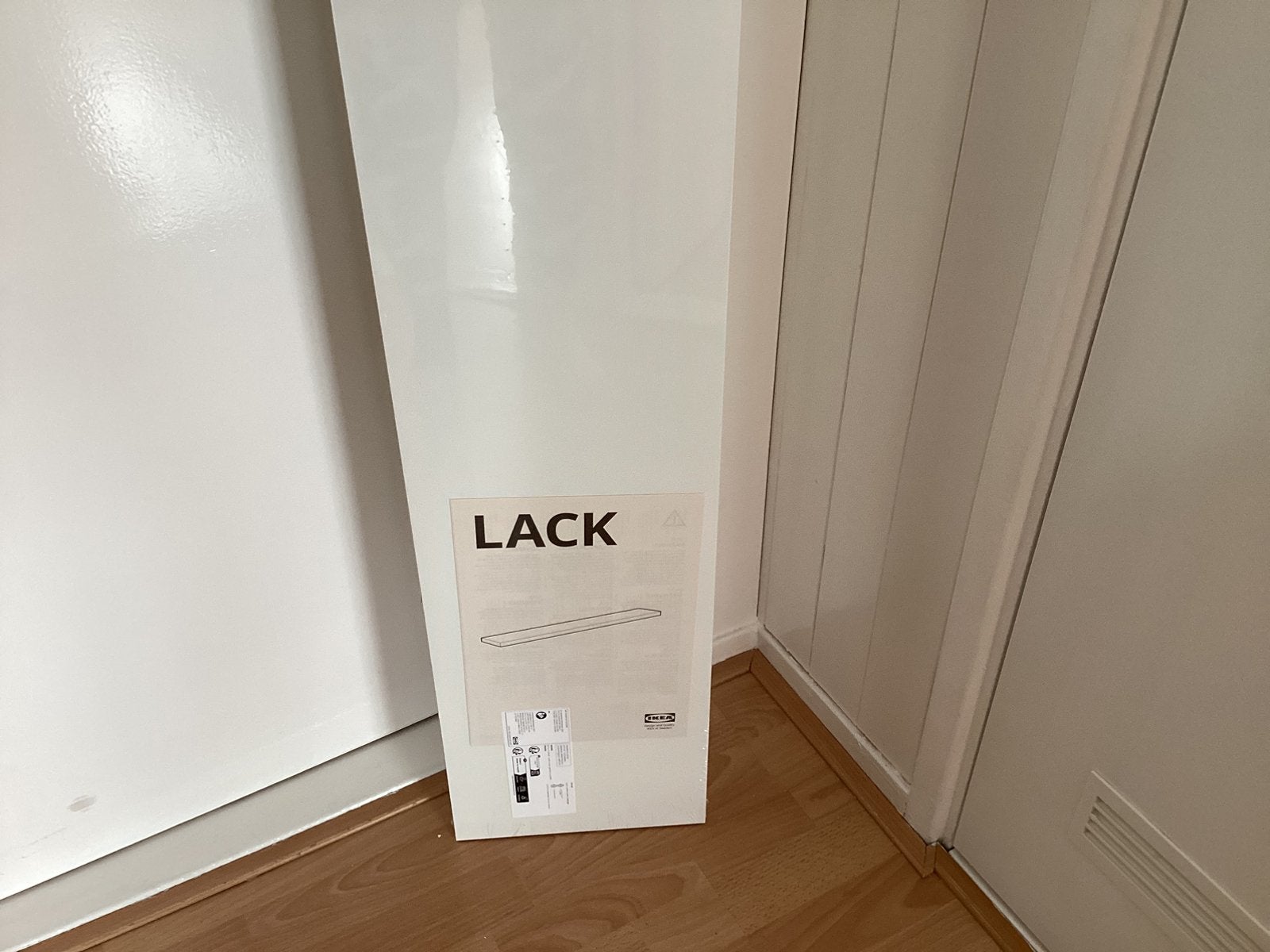 Ikea lack wandplank wit 190x26cm nieuw in verpakking, Ophalen, Nieuw