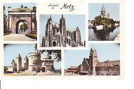 Ansichtkaart 	Metz (Frankrijk)	5-luik, Verzenden, 1960 tot 1980, Ongelopen, Frankrijk