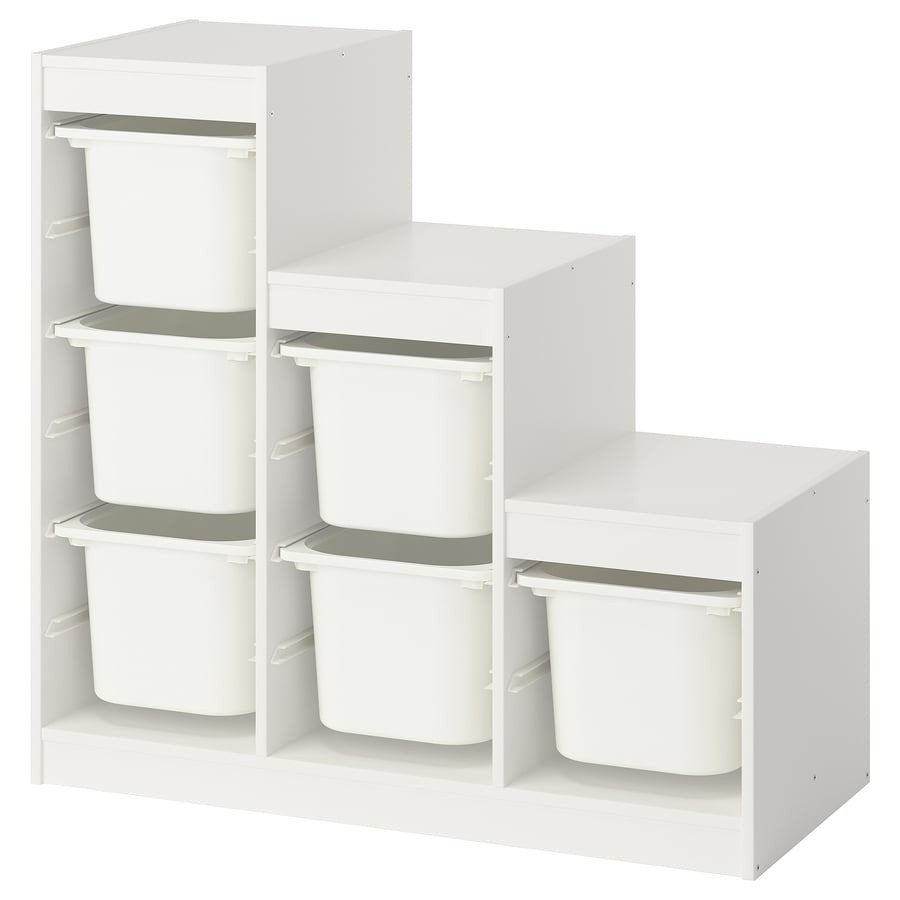 IKEA Opbergcombinatie met Bakken - Wit, Kinderen en Baby's, Ophalen, Gebruikt, Kast, 75 tot 100 cm