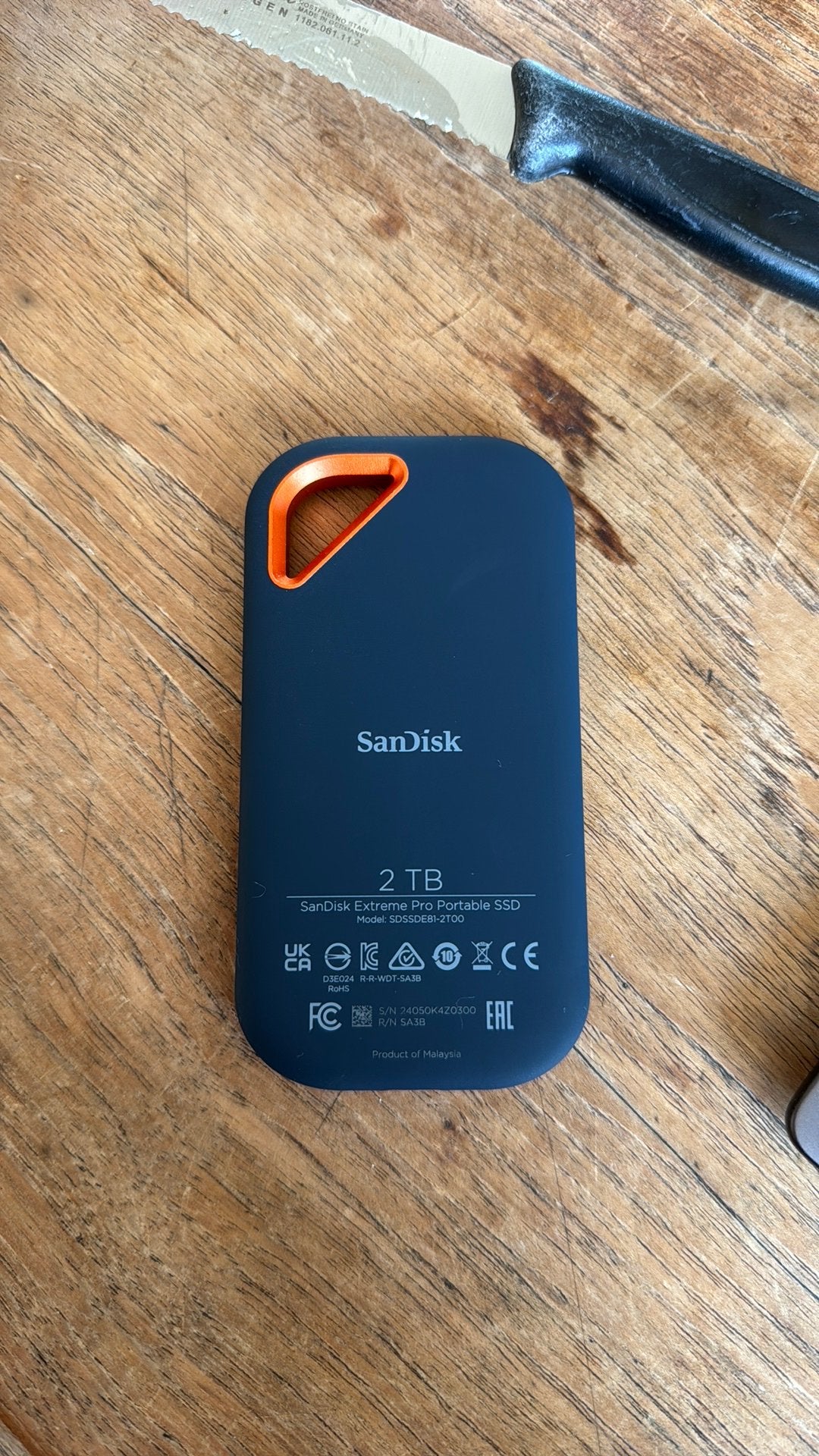 SSD extreme pro portable Sandisk, Computers en Software, Ophalen of Verzenden, Zo goed als nieuw, Laptop, USB