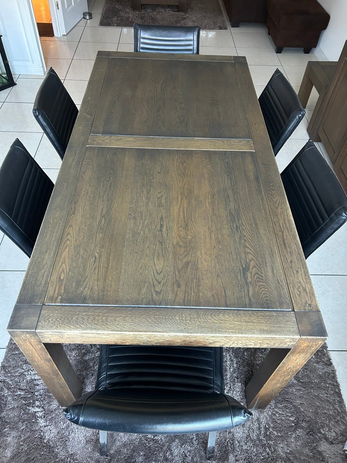 Eetkamertafel met 6 stoelen, Ophalen
