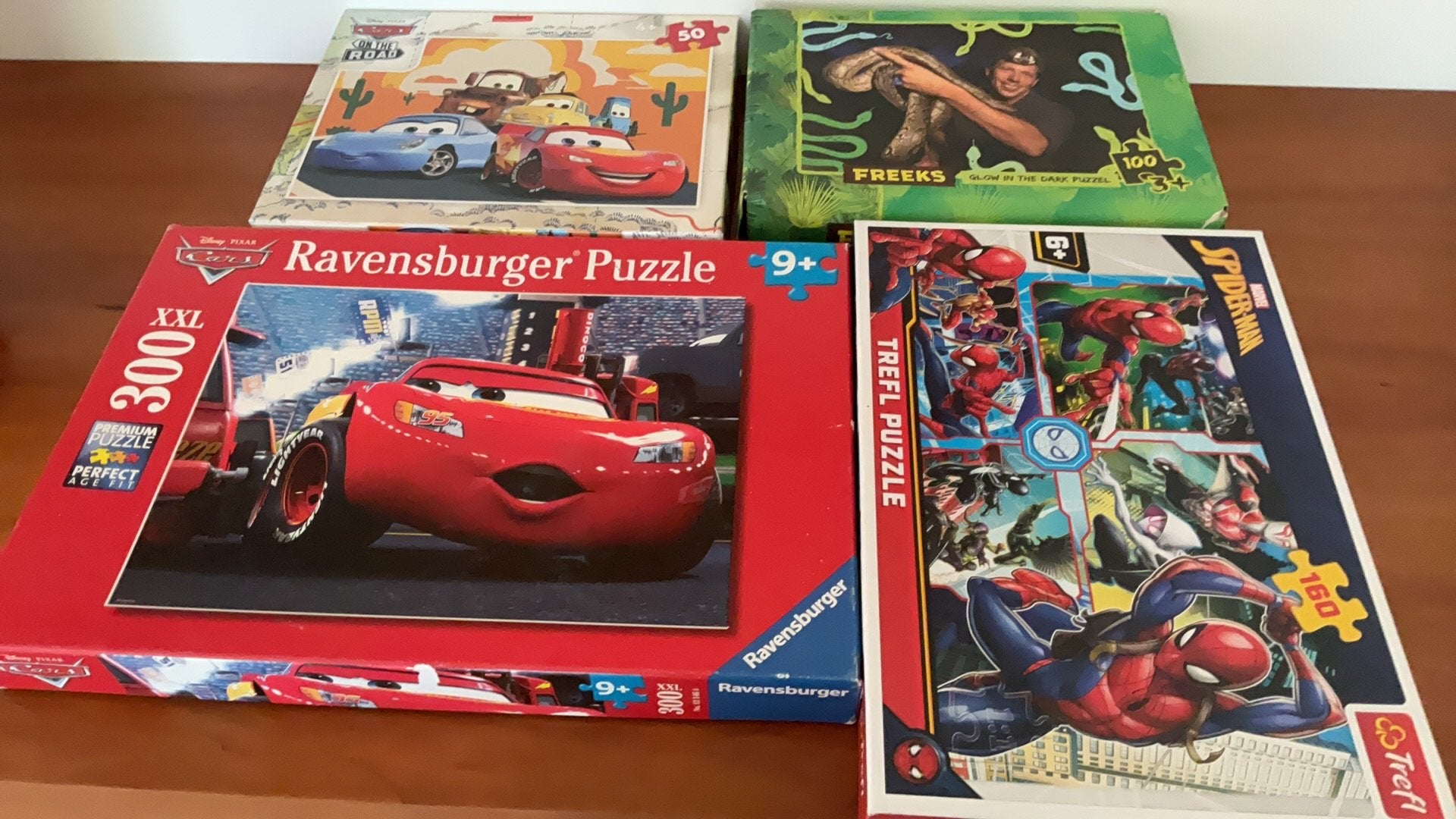 Kinderpuzzels spiderman cars , Freek Vonk, Ophalen, Meer dan 50 stukjes, Gebruikt, 4 tot 6 jaar