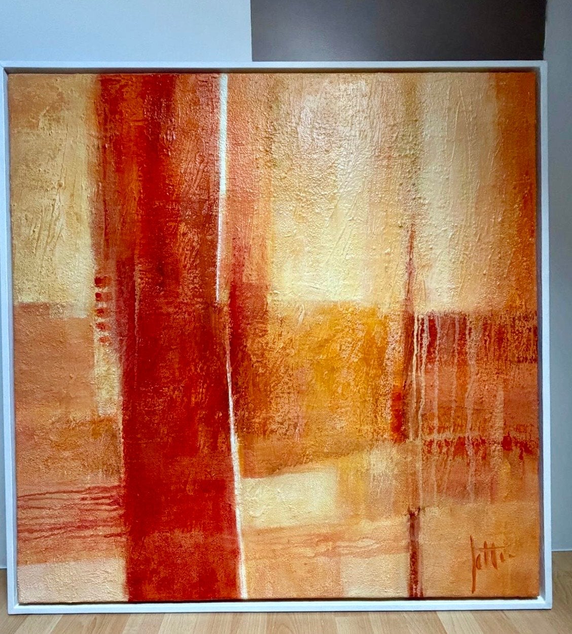 Abstract schilderij Jettie Roseboom, 100x100cm, Ophalen