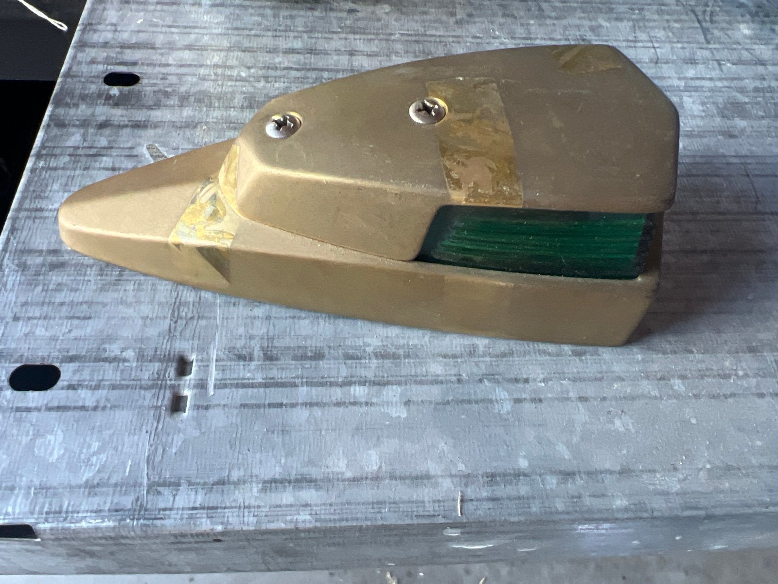 Bronzen navigatieverlichting - stuurboord, Ophalen of Verzenden, Gebruikt, Binnenverlichting