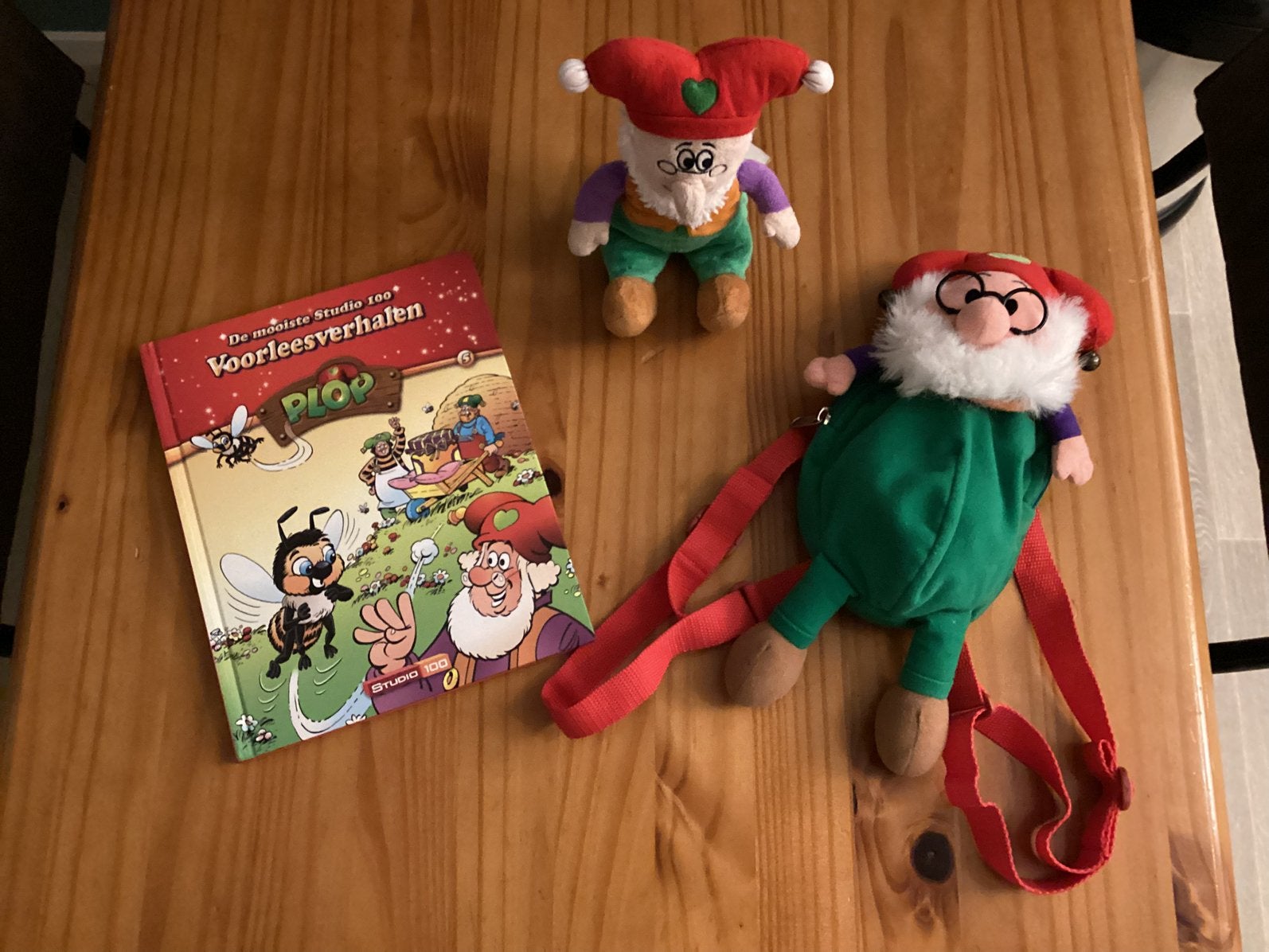 Kabouter Plop Rugtasje Knuffeltje Boek,Zie Foto’s, Ophalen, Zo goed als nieuw, Overige typen