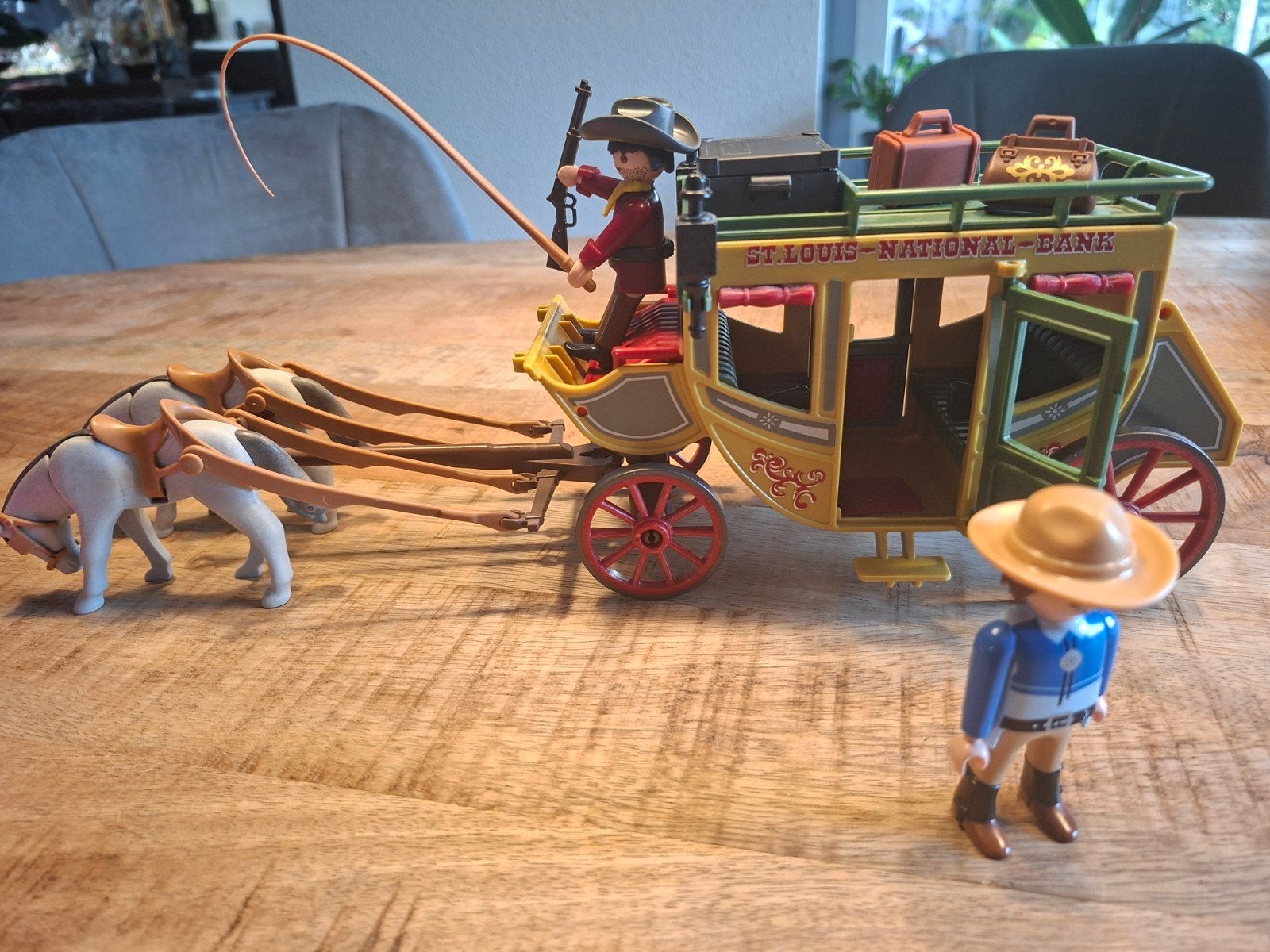 Playmobil St. Louis National Bank Postkoets met paarden, Ophalen of Verzenden, Gebruikt, Jongen of Meisje
