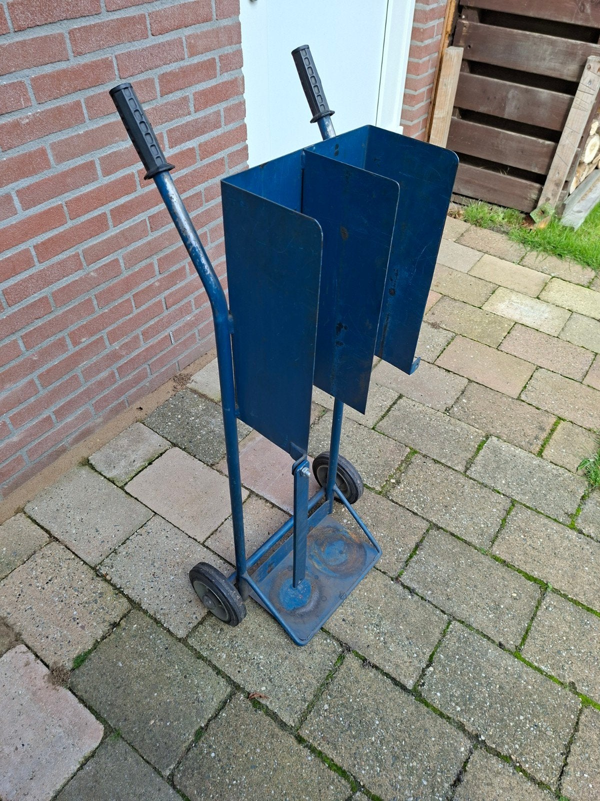Stevige flessenkar / gasflessenwagen - Blauw, Ophalen, Gebruikt
