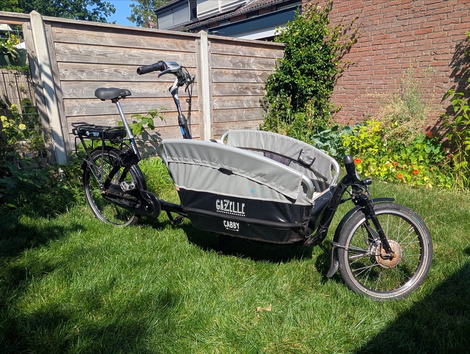 Gazelle Cabby elektrische bakfiets (defect), Fietsen en Brommers, Fietsen | Bakfietsen, Gebruikt, Gazelle, 2 kinderen, Elektrisch