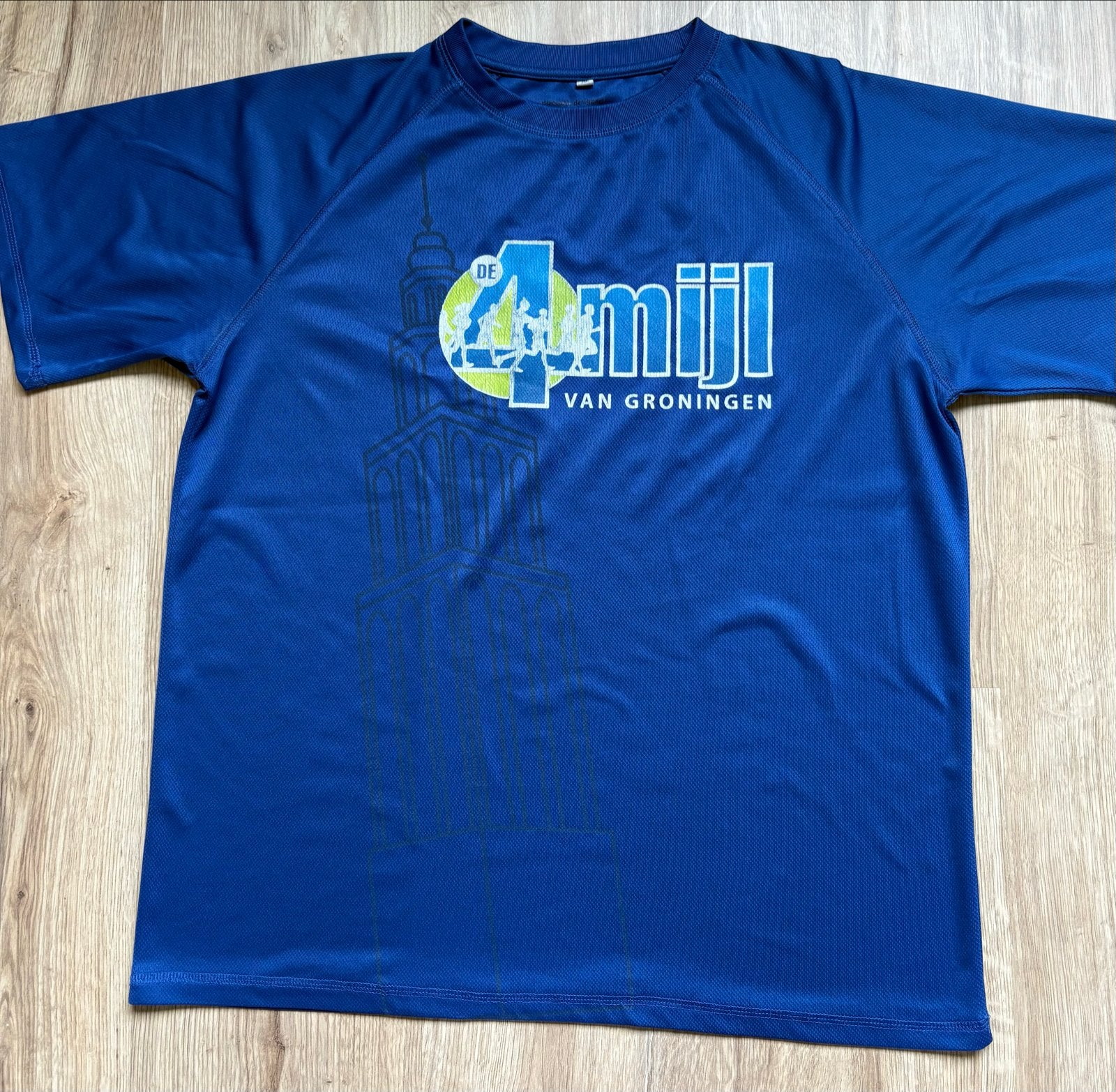 De 4 Mijl van Groningen hardloopshirt 2013, Blauw, Maat 56/58 (XL), Ophalen of Verzenden, Zo goed als nieuw